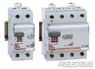 Выключатель дифференциального тока (УЗО) DX 2 полюса 25A 30мА тип AC | арт. 8909