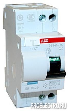 Автоматический выключатель дифф.тока  DS951 A-C20 500MA | ELCDS951A-C20/0.5A