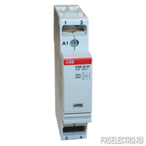 Модульный контактор ESB-20-02 (20А AC1) 400В АС | SSTGHE3211202R0007 | ABB