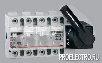 Выключатель-разъединитель Vistop 3P 63А рукоятка спереди, черная | арт. 22512