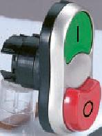 Головка Osmoz сборная с двойными кнопками зеленый/красный, IP65 | арт. 23982