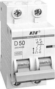 Автоматический выключатель ВА47-100 2Р 80А 10кА х-ка D ИЭК | арт. MVA40-2-080-D
