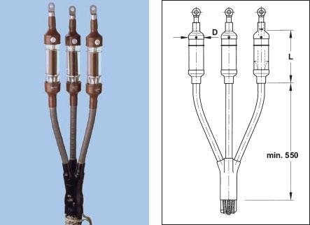 Концевые муфты внутренней установки для кабелей с бумажной (MI) изоляцией