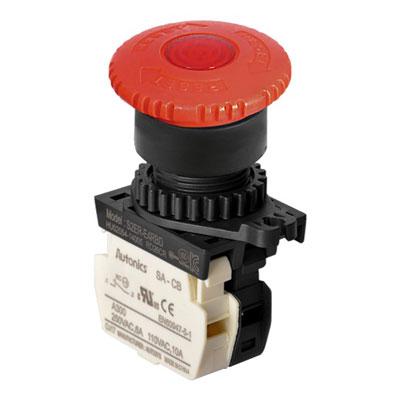 S2ER-E4RBL Кнопка грибовидная с подсветкой, LED 110-220VAC, A5550002103