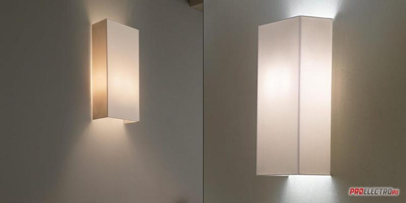 Modoluce Rettangolo 25x40 Wall Light Peated Fabric светильник, E27 1x42W