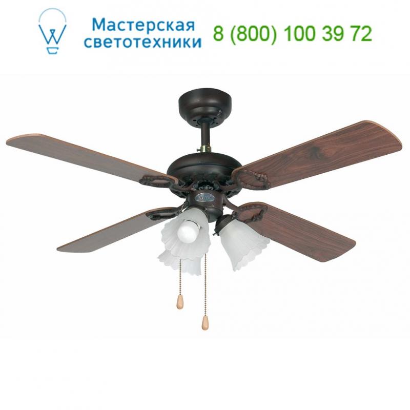 33102 Faro LISBOA Brown ceiling fan, люстра-вентилятор
