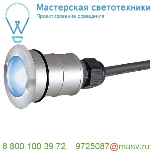 228337 <strong>SLV</strong> POWER TRAIL-LITE ROUND светильник встраиваемый IP67 350мА 1.4Вт c синим LED, 60°, сталь