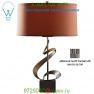 OB-273030-1017 Hubbardton Forge Gallery Spiral Table Lamp (Terra Micro-Suede/Burnished Steel) - 