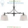 Visual Comfort Sloane 2-Light Shop Pendant Light CHC 5102AB-AB, подвесной светильник