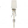 OB-KS 2117SB-L Visual Comfort Ellery Gros-Grain Bow Tail Wall Light (Soft Brass with Cream Linen