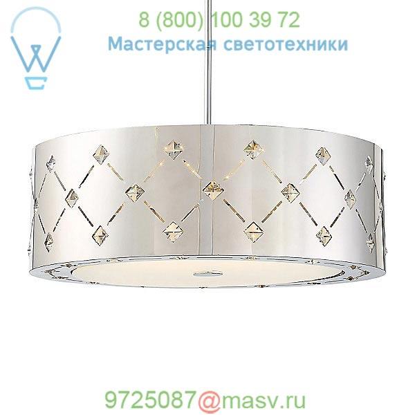 Crowned LED Drum Shade Pendant Light P1034-077-L George Kovacs, светильник