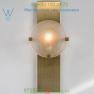 Lunette 3-Prong Rectangular Wall Light Ridgely Studio LUN-REC-OPA-CH-BBR, настенный светильник