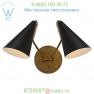 Clemente Double Wall Sconce Visual Comfort ARN 2059HAB-BLK, настенный светильник бра
